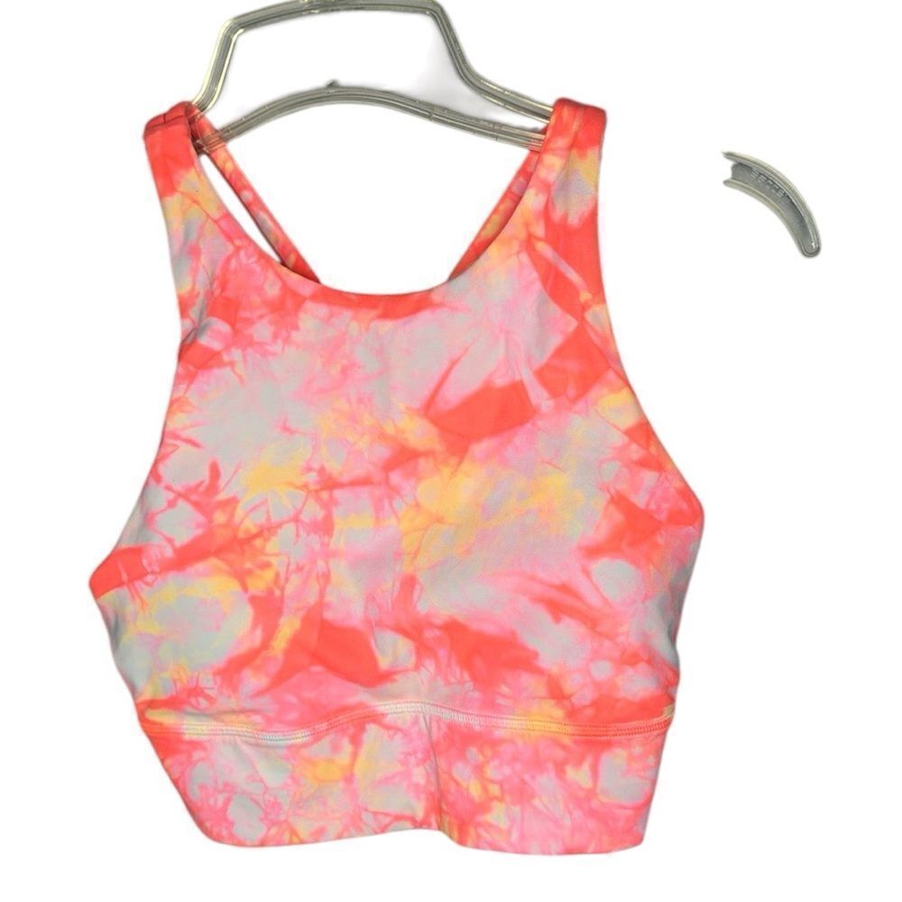 Lululemon‎ Tye Dye High Neck Long Line  Energy Sports Bra. Size 4.